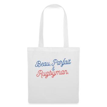 Beau cadeau Papa Parfait XV rugby - Sac en tissu - blanc - Devant