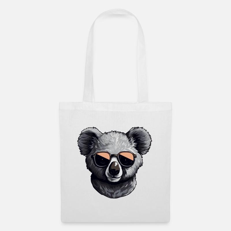 Süßer Koala mit Sonnenbrille - Stoffbeutel - Weiß