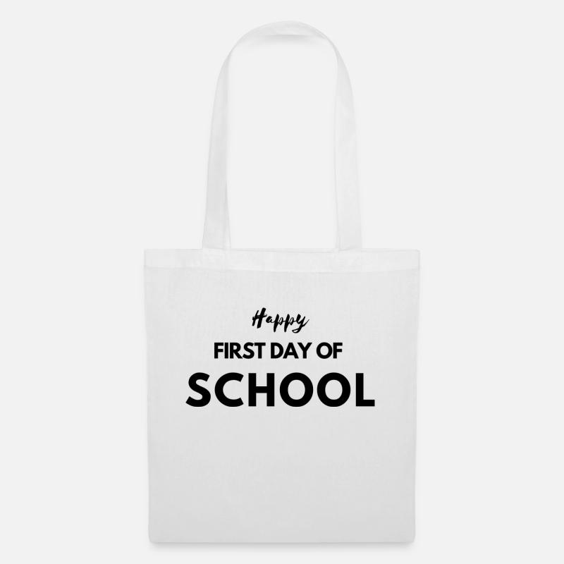 Happy First Day Shool - Tote Bag - white