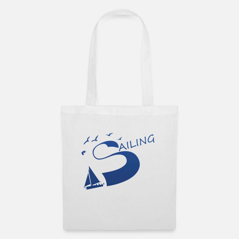 sailing segeln - Stoffbeutel - Weiß