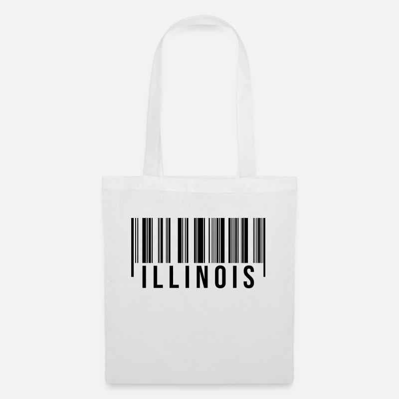 Illinois Barcode - Tote Bag - white