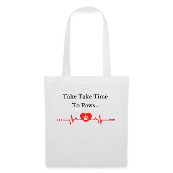 Take Time To Paws - Tote Bag - white - Front