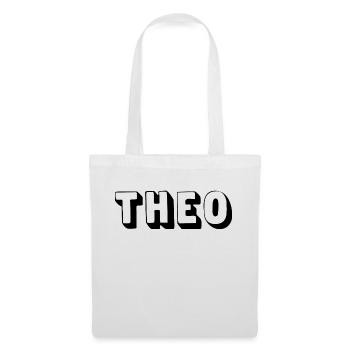 Nom - Théo - Sac en tissu - blanc - Devant