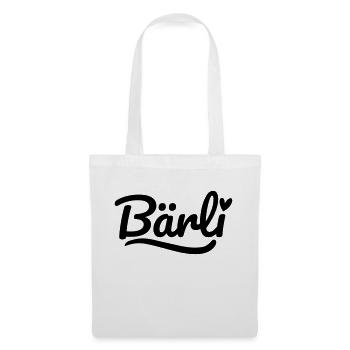 Bärli Schrift Herz - Stoffbeutel - Weiß - Vorne