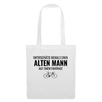 Fahrrad Rentner Spruch Opa - Stoffbeutel - Weiß - Vorne