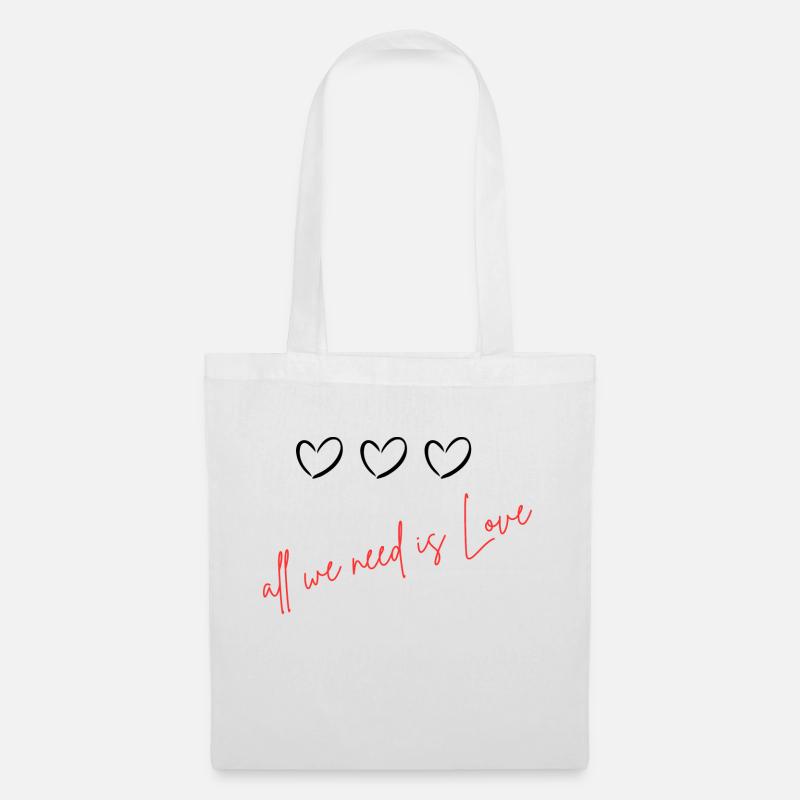all we need is Love - Stoffbeutel - Weiß