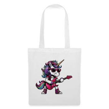 Unicorn Rock Metal Musician Guitar Design - Tote Bag - white - Front