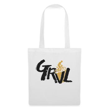 Fan de vélo, gravel, vtt - Sac en tissu - blanc - Devant