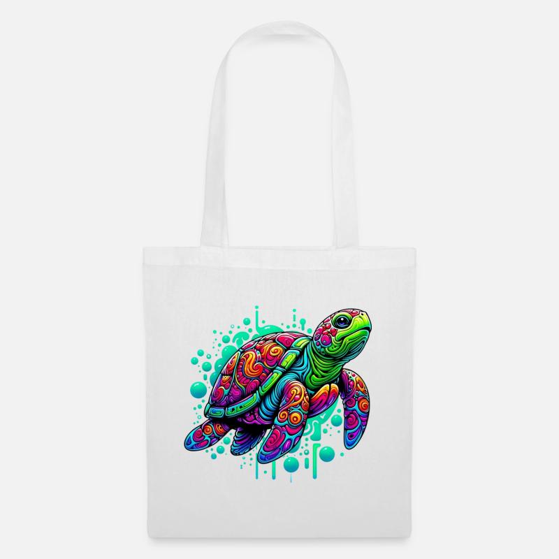 Schildkröte - Stoffbeutel - Weiß