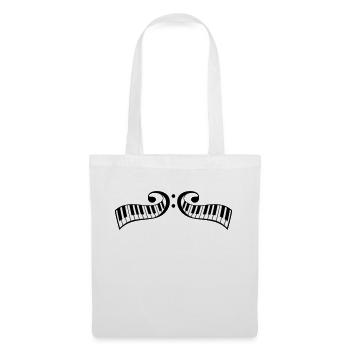 Piano Keys Bass Key Bass Symbol Keyboard - Tote Bag - white - Front