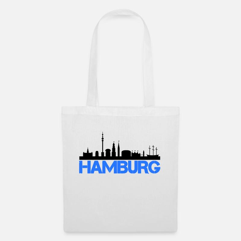 hamburg skyline - Stoffbeutel - Weiß