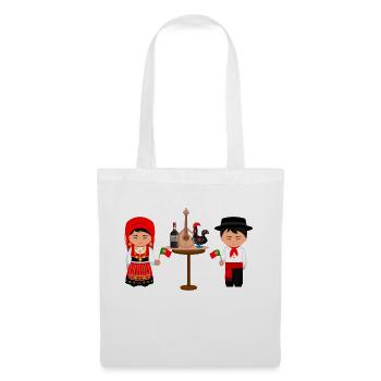 Couple portugais - Sac en tissu - blanc - Devant