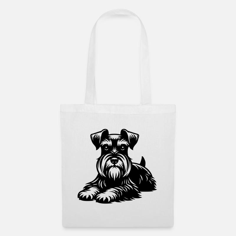 Zwergschnauzer - Stoffbeutel - Weiß