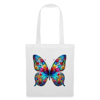 Schmetterling - Stoffbeutel - Weiß - Vorne