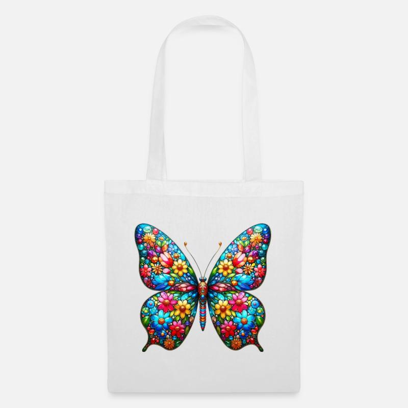Schmetterling - Stoffbeutel - Weiß
