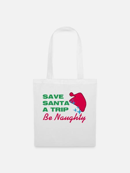 Save Santa A Trip - Stoffbeutel - Weiß