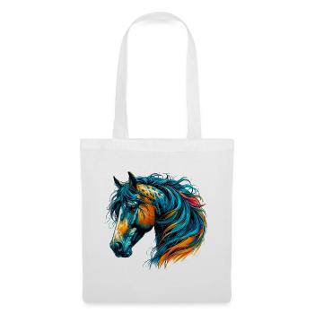 Cheval - Sac en tissu - blanc - Devant
