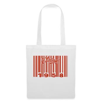 Vintage 1958 Born In 1958 67 Years Bar Code Anniversai - Tote Bag - white - Front