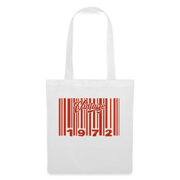 Vintage 1972 Born In 1972 53 Year Old Bar Code Anniversai - Tote Bag - white - Front