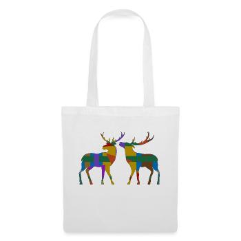Cerf - Sac en tissu - blanc - Devant
