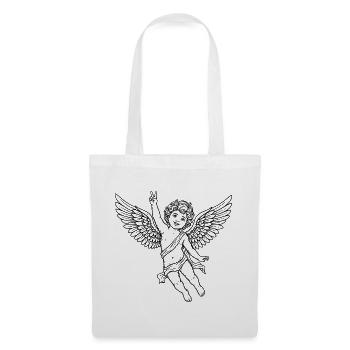Cheerful Peace Angel with Peace Sign - Tote Bag - white - Front