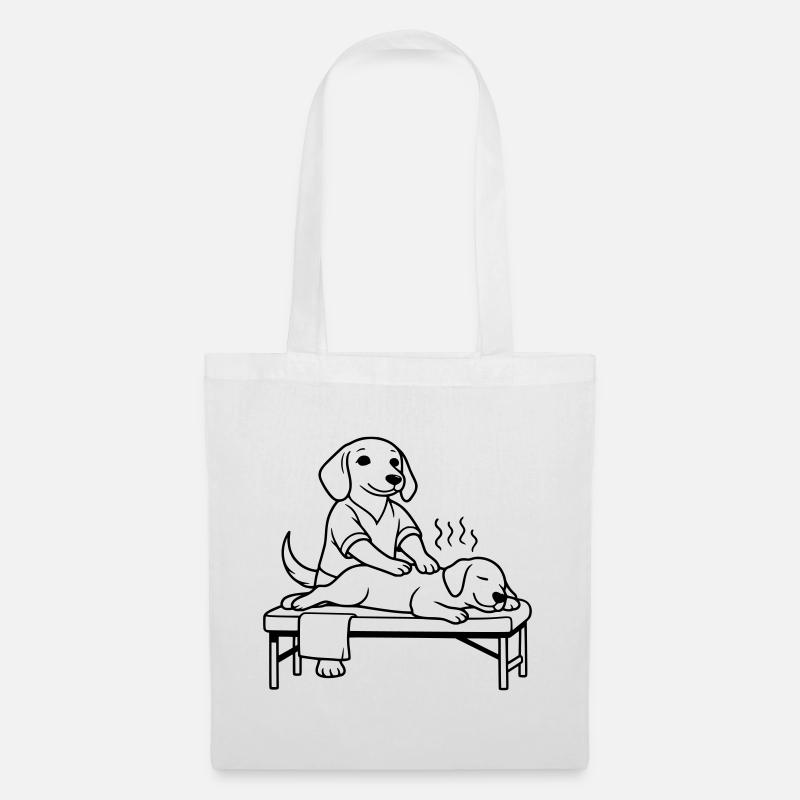 masseur physio hund dog edition - Stoffbeutel - Weiß