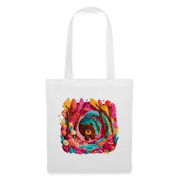 Bear in the magical color forest - Tote Bag - white - Front
