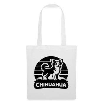 Chihuahua Silhouette - Sac en tissu - blanc - Devant