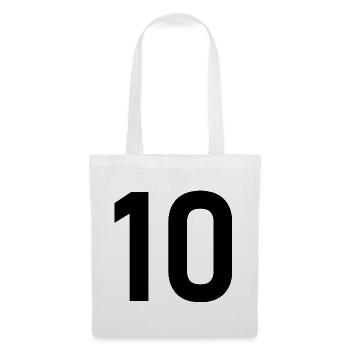 10. 10 YEARS. 10th ANNIVERSARY. 10 YEAR ANNIVERSARY. - Tote Bag - white - Front