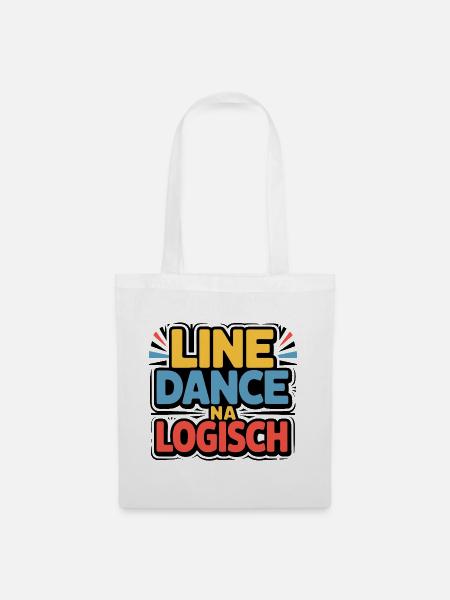 Line Dance Logisch - Stoffbeutel - Weiß