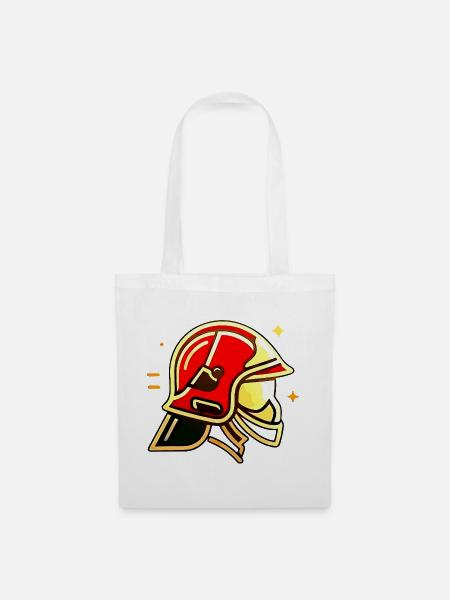Feuerwehrhelm - Stoffbeutel - Weiß