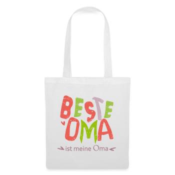 beste Oma - Stoffbeutel - Weiß - Vorne