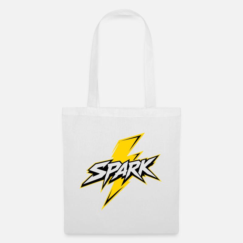 Spark Blitz Comic Logo - Stoffbeutel - Weiß