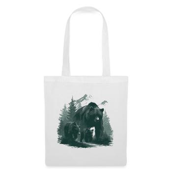 Mom Gift | Wilderness Family Bear - Tote Bag - white - Front