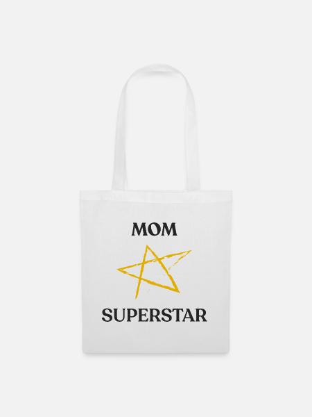 Mama SUPERSTAR - Stoffbeutel - Weiß