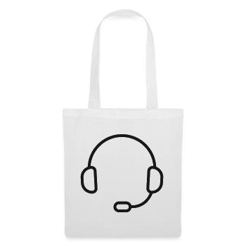 Headset Helpdesk Zeilen-Symbol - Stoffbeutel - Weiß - Vorne