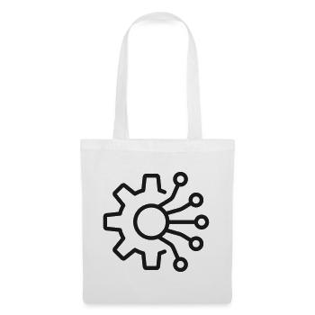 KI-Integration Zahnrad-Symbol - Stoffbeutel - Weiß - Vorne