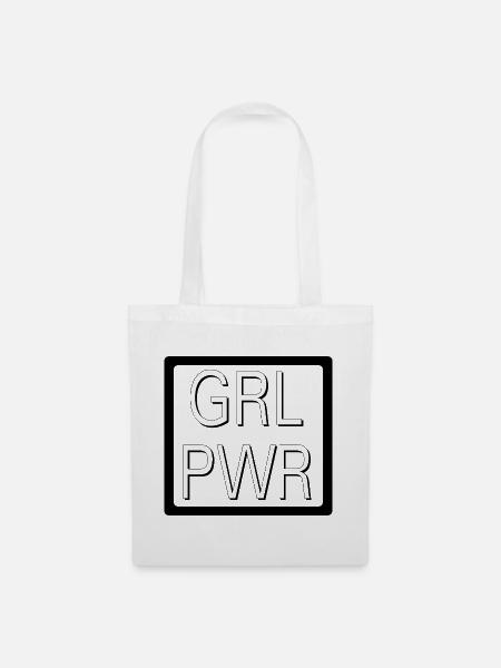 GRL PWR Feminist Girl Power Design - Stoffbeutel - Weiß