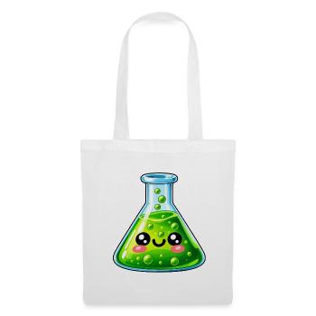 Grüner Blubber im Erlenmeyer - Stoffbeutel - Weiß - Vorne