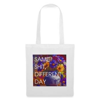 Bunte Blüten vs Alltag - Stoffbeutel - Weiß - Vorne