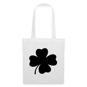 Trèfle à quatre feuilles - Sac en tissu - blanc - Devant