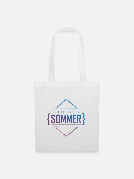 Ich feier den Sommer - Stoffbeutel - Weiß
