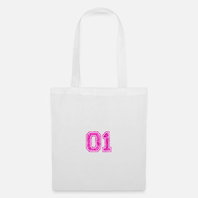 01 - College Style Pink Geschenk Geschenkidee - Stoffbeutel - Weiß