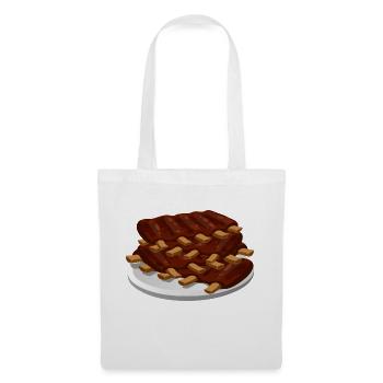 spare ribs meat pork food - Tote Bag - white - Front