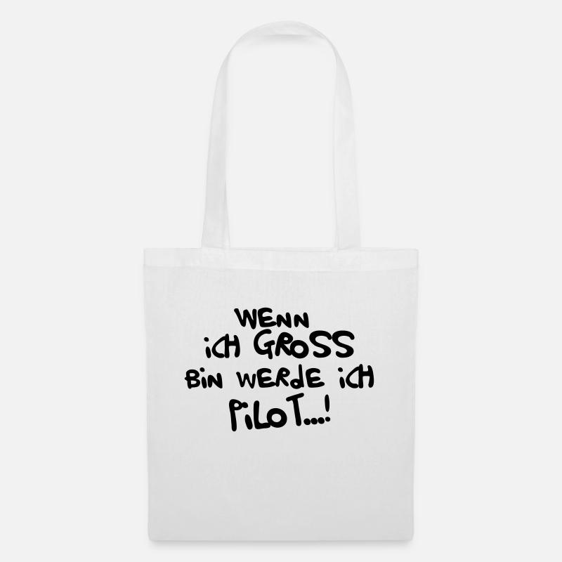 Ich werde Pilot - Stoffbeutel - Weiß
