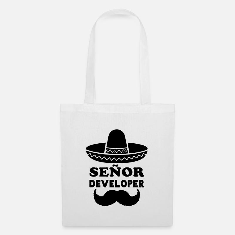 Señor Developer for Programming & Senior Developer - Sac en tissu - blanc