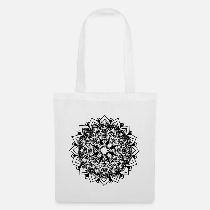 Mandala - Stoffbeutel - Weiß