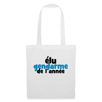 Elu Gendarme de l'année ! - Sac en tissu - blanc - Devant