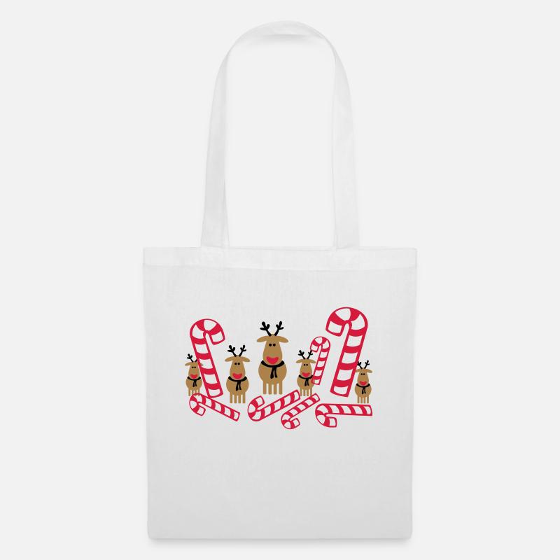 glücklich raindeers - Stoffbeutel - Weiß