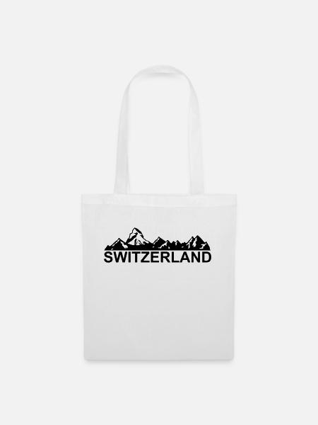 switzerland - schweiz - suisse - svizzera - Stoffbeutel - Weiß